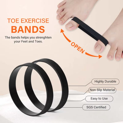 Foot Care Kit Elastic Band Cork Massage Ball Plantar Fasciitis Relief Bunion Correction Toe Separator