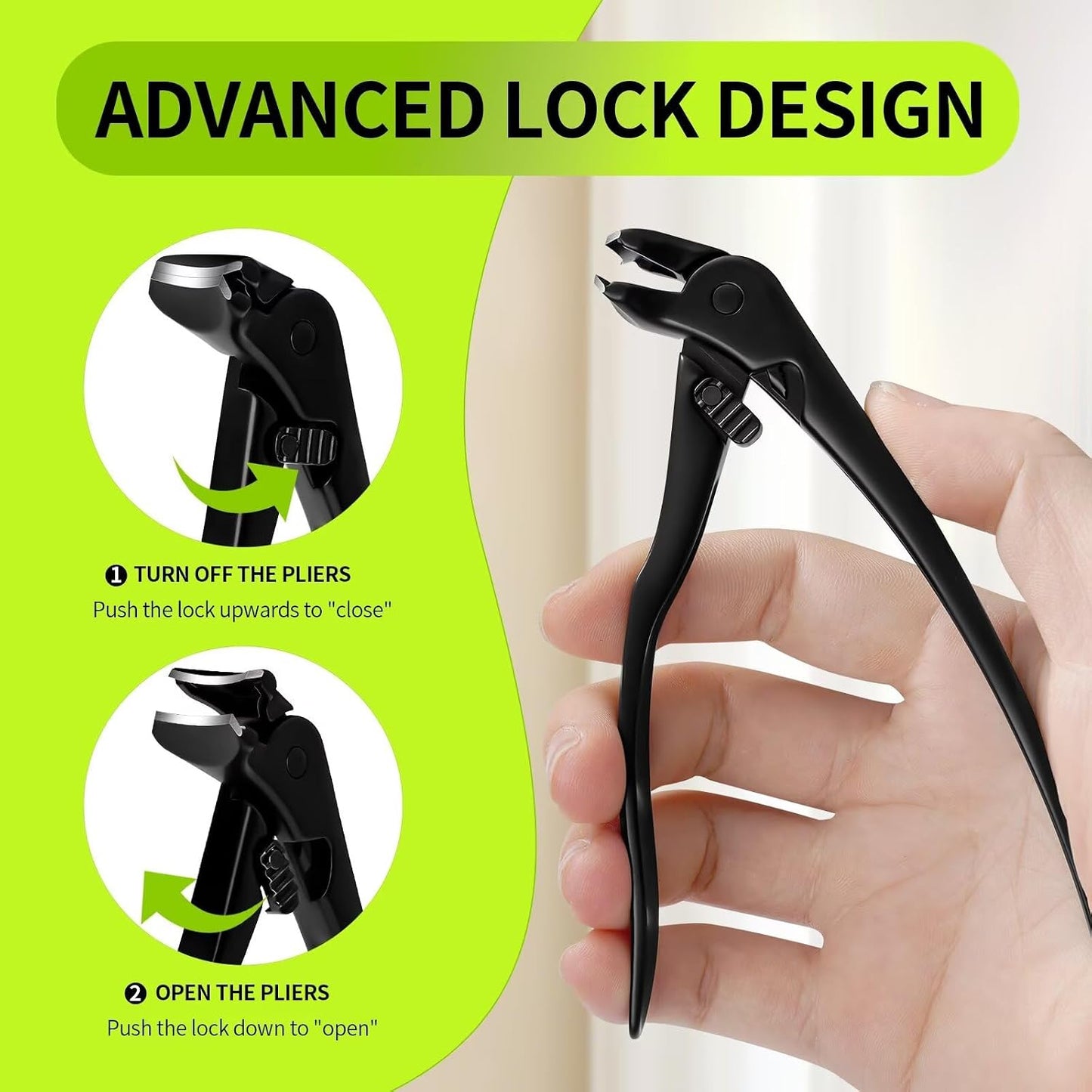 Upgraded 2026 Longer Handle Nail Clippers for Seniors and Elderly for Thick Nails Lock Buckle Anti-Slip Heavy-Duty Large Opening Angled Curve Toenail Clippers with Catcher